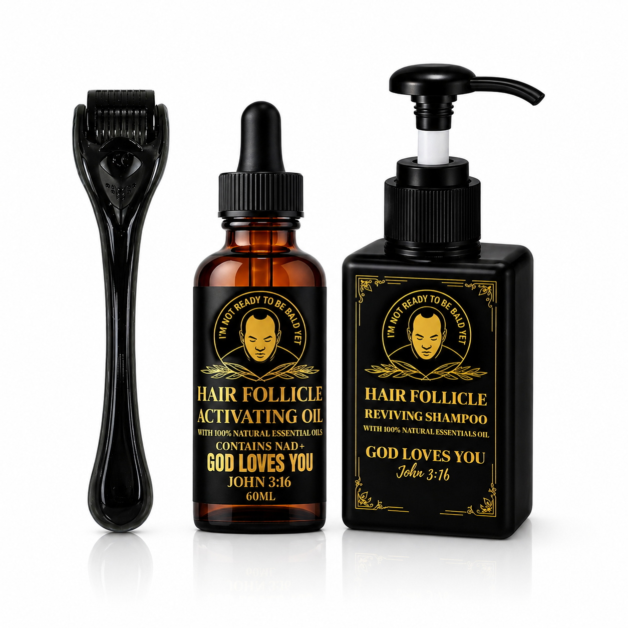Aceite Activador del Folículo Capilar + Champú Activador del Folículo Capilar + Rodillo Derma de Regalo